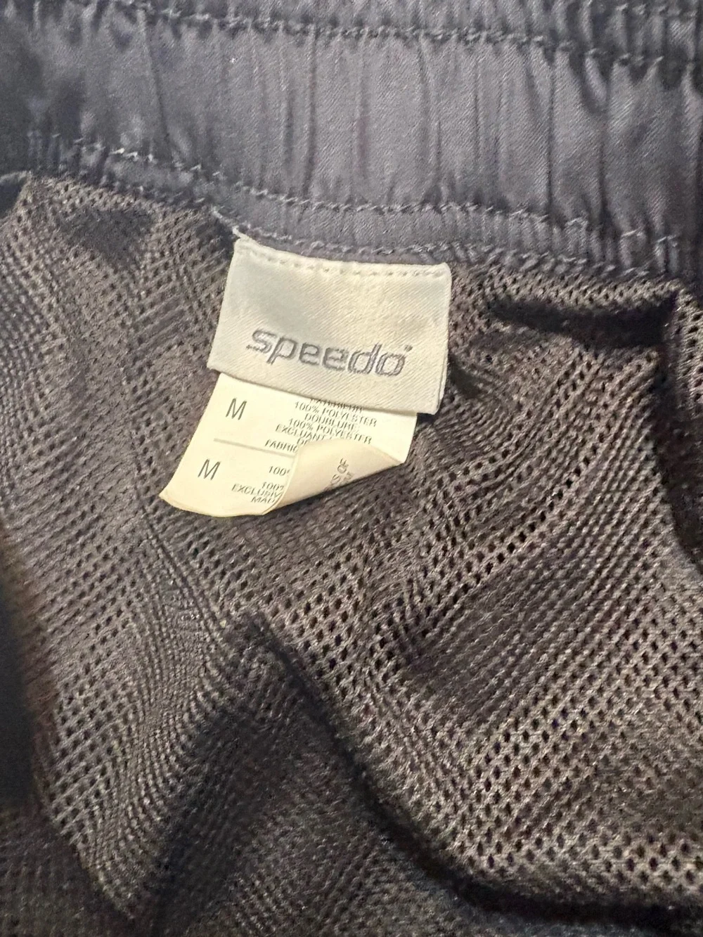 Speedo Black Board Shorts with Neon Green Drawstring